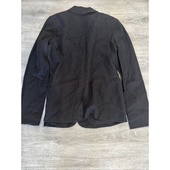 Joie Black Linen Jacket Classic Blazer Sz 6 - Picture 9 of 9